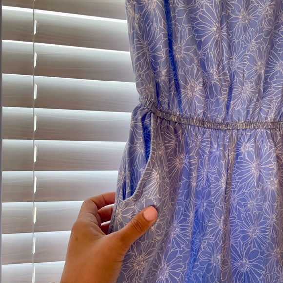 Light Blue Forever 21 Floral Romper - Picture 5 of 8